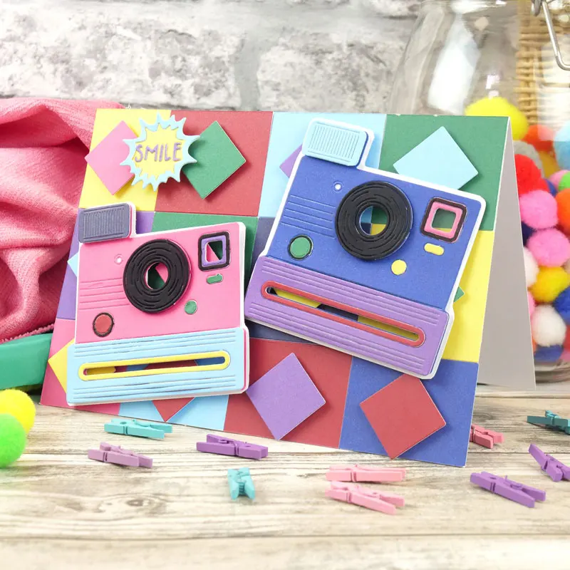

Creative Polaroid Metal Cutting Die Camera&Film Die Cuts For Card Making Scrapbook DIY Decor. New 2019 Embossed Crafts Cards