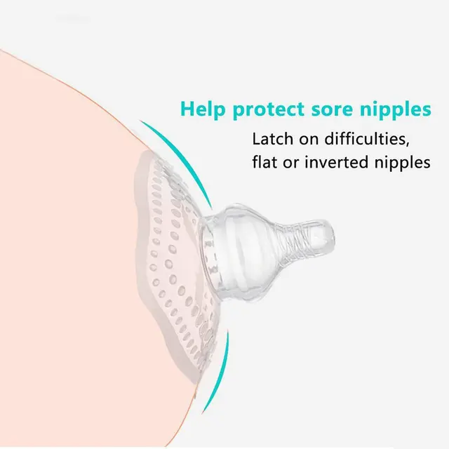 Nipple Shields for Nursing Newborn, Upgraded 25mm Nippleshield for  Breastfeeding Nursing Mothers with Inverted & Sore Nipple with Carrying Case