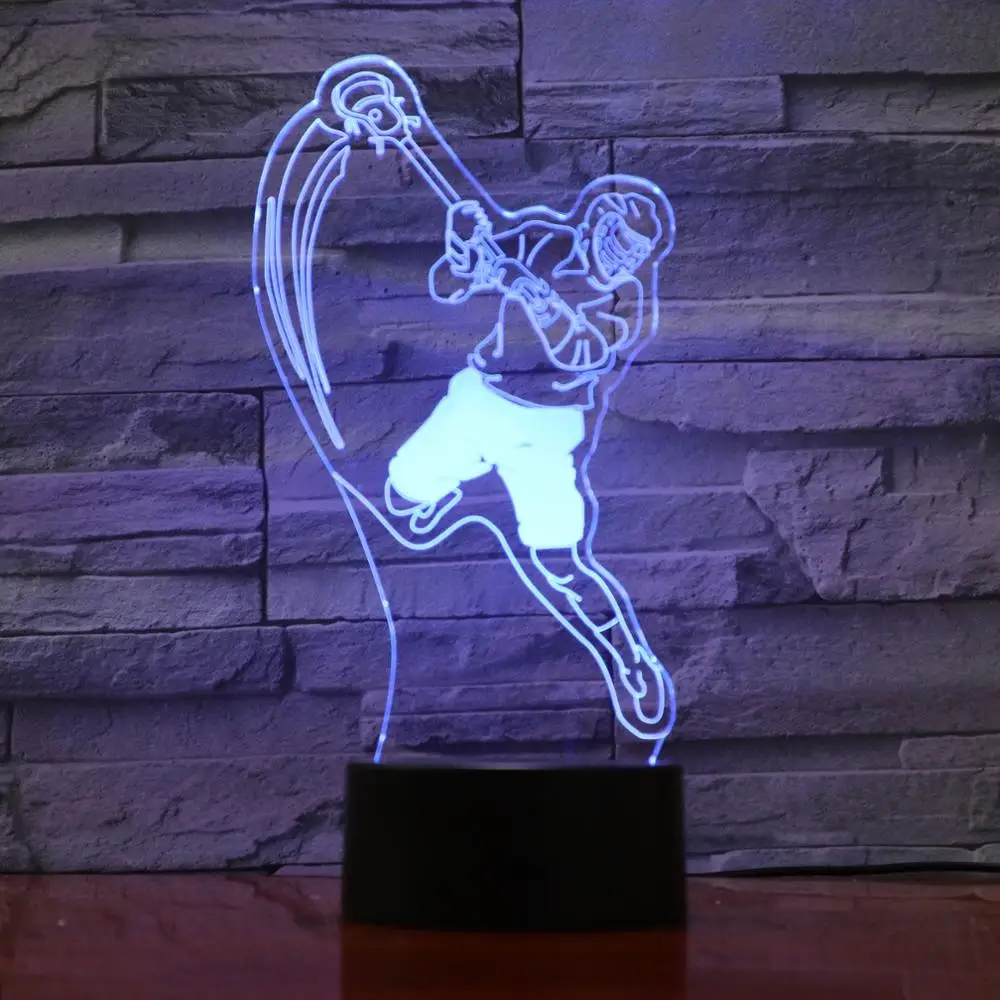 Хоккей Спорт моделирование светодиодный 3d-ночник лампа 7 цветов Изменение USB luminaria рождественские украшения для дома 992