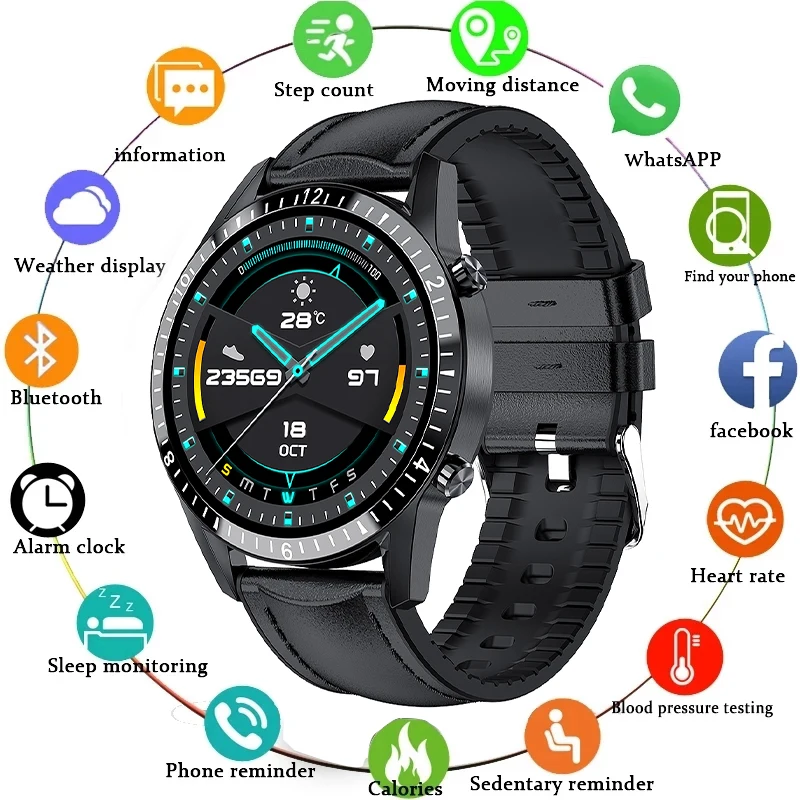 2021 Smart Watch Phone Full Touch Screen Sport Fitness Watch IP67 Waterproof Bluetooth Connection For Android Ios Smartwatch Men