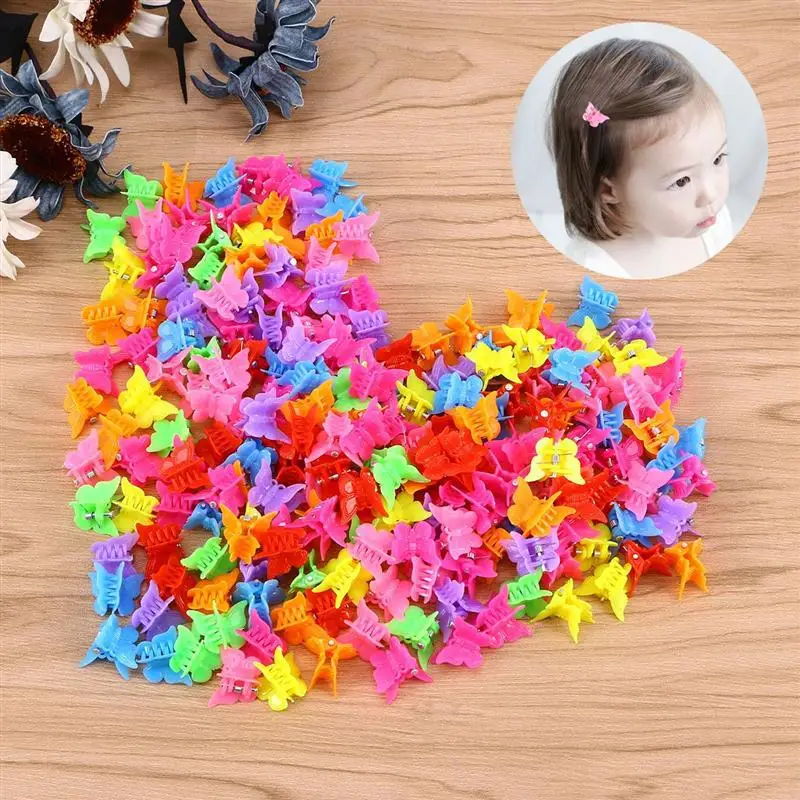 Korean net red color mini butterfly hairpin children's knot love cartoon small claw clip baby headdress female hair accessories