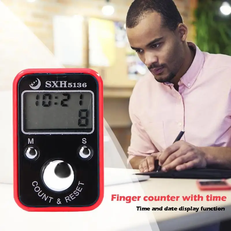

Mini Finger Counter LCD Digital Electronic Tally Counter with Time Function