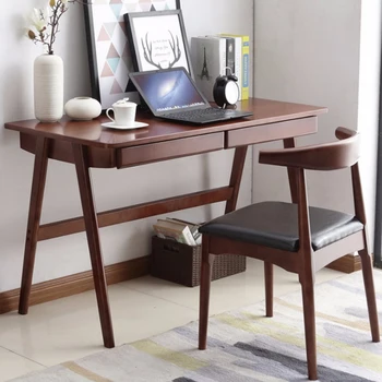 

Nordic all Solid Wood Desk Home Desktop Simple Desk Desk Chair Computer Desk
