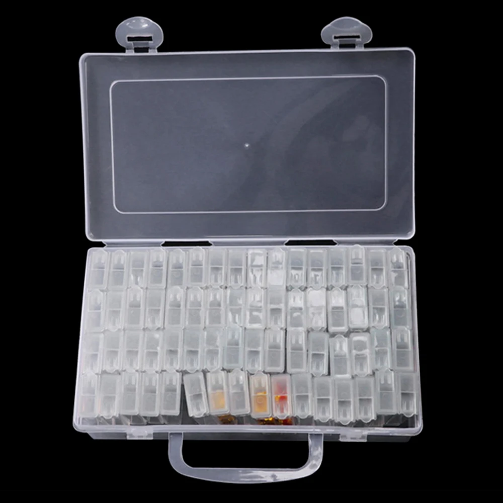 Алмазная вышивка коробка для хранения аксессуары для кристаллической мозаики прозрачный чехол бусины переносной Органайзер картина прозрачный контейнер