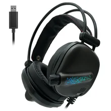 Игровая гарнитура с объемным звуком Cosbary 7,1, с микрофоном, RGB светильник, проводные Игровые наушники для ПК, геймера, компьютера, ноутбука, Xbox One