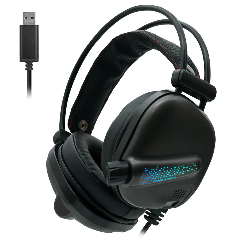 Игровая гарнитура Cosbary 7 1 с микрофоном светильник RGB проводные Игровые наушники