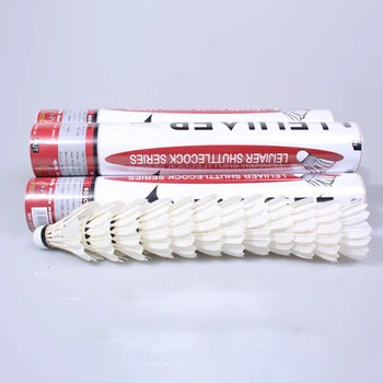 

12Pcs Badminton Balls Goose Feather Shuttlecocks White For Training Game Sports With Well Package Protection