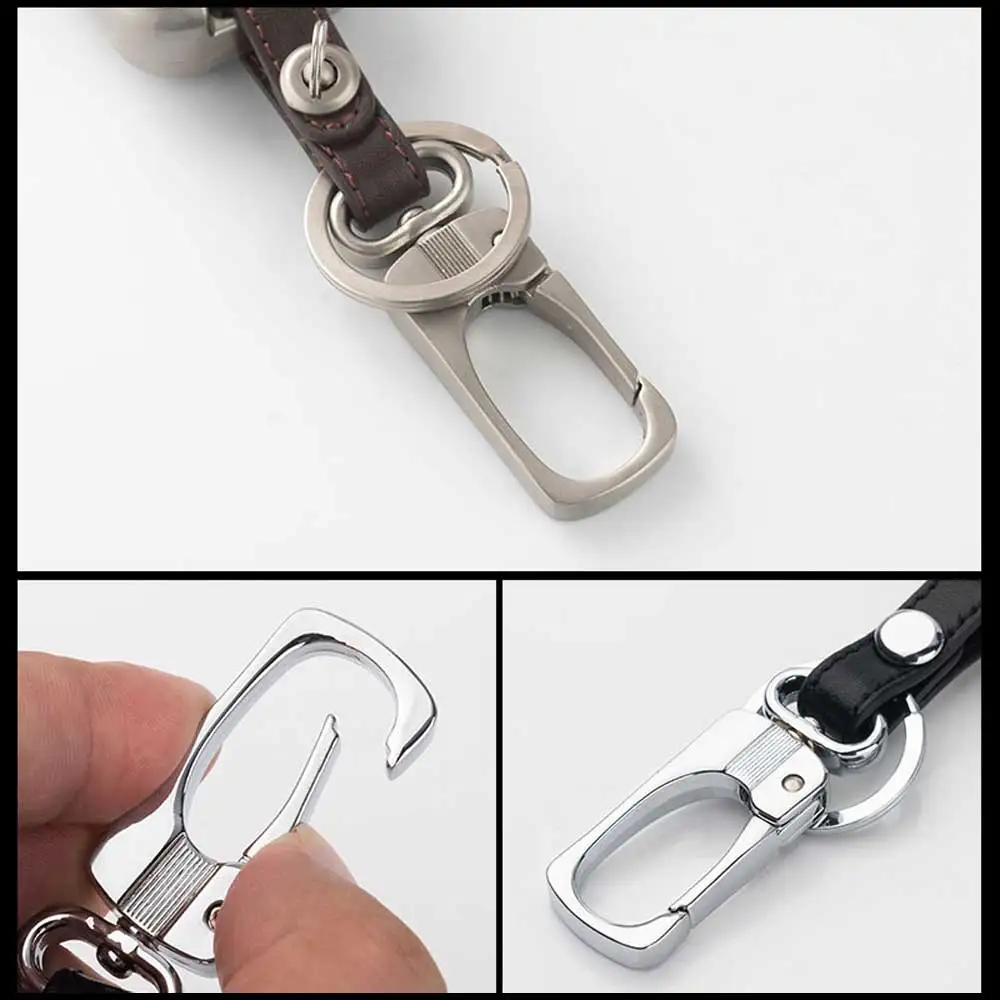 Чехол для автомобильного ключа из цинкового сплава и кожи Jeep Grand Cherokee SRT Renegade Wrangler