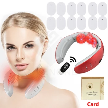 

4D Smart Electric Shoulder And Neck Massager Heat Pulse Pain Relieve Massage Machine Wireless Remote Control Body Massager Gift