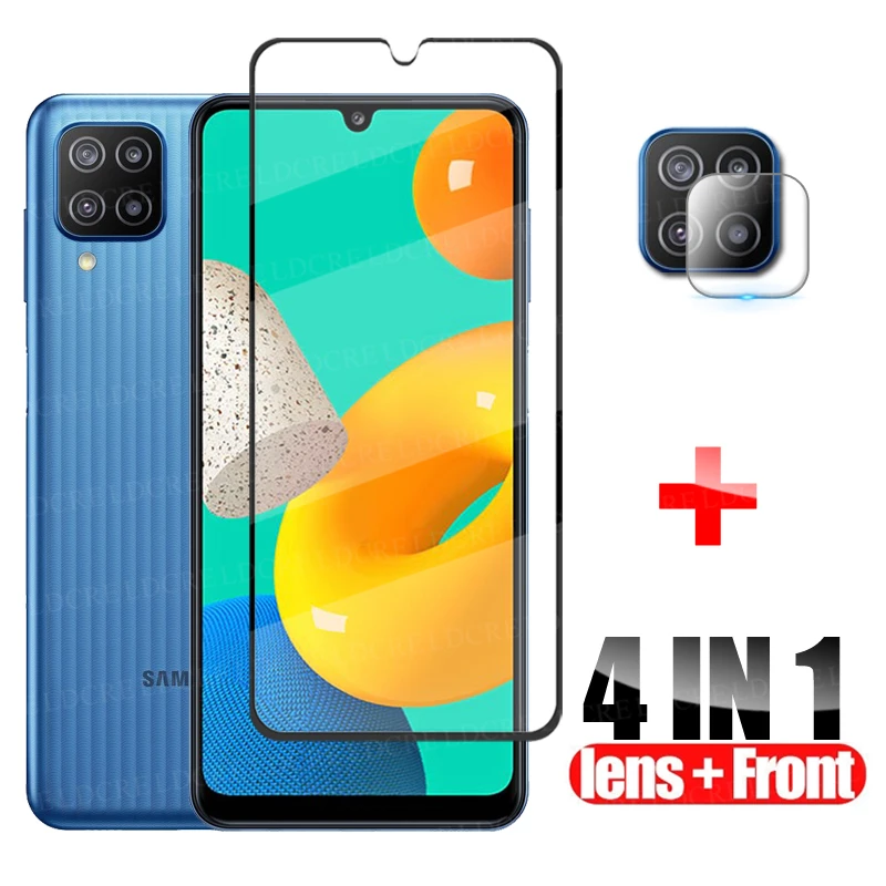 Vetro Protettivo Per Samsung Galaxy M32 Vetro Temperato A Colla Completa Per Samsung M32 Pellicola Salvaschermo Per Samsung M32 Vetro Della Fotocamera