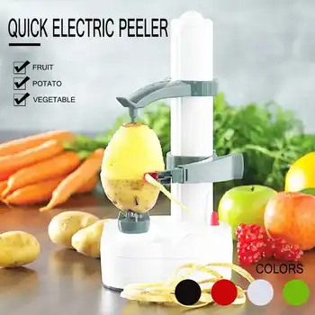 

Vegetable Peeler Fruit Potato Peeling Machine Stainless Steel Multifunction Auto Electric Rotating Cutter Paring Tool