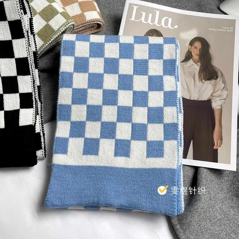 Christmas Pure Cotton Lady Big Shawl Imitation Cashmere Scarf Soft Skin-friendly Thickening Warm Letter Printing Shawl Scarf