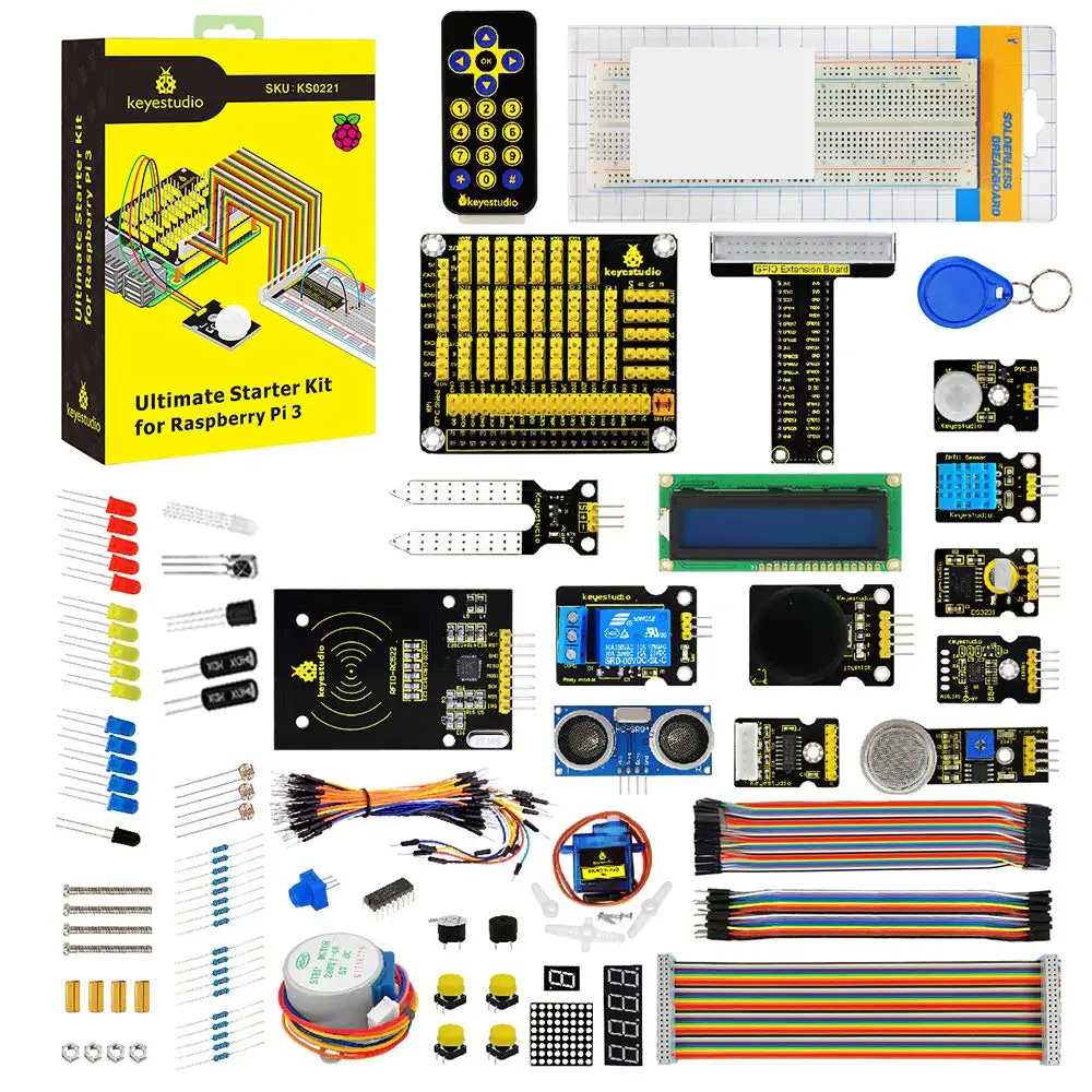 Starter-Kit Keyestudio Raspberry Pi ADXL345 New for 4b/model 3B/B W/tutorial W/tutorial
