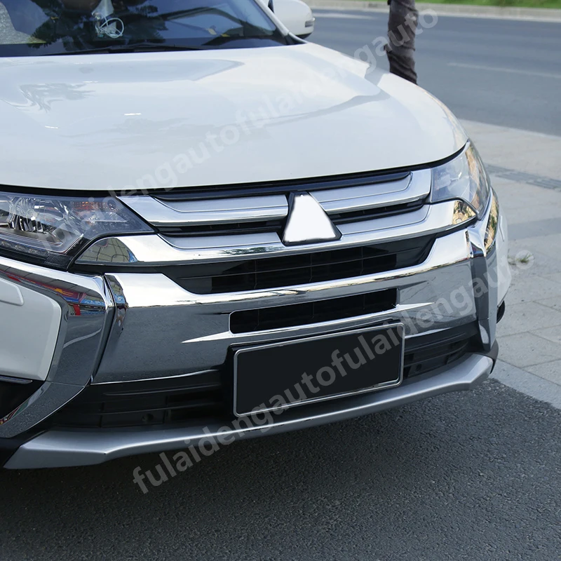 1 шт. для Mitsubishi Outlander- ABS Хромированная передняя решетка радиатора Защитная крышка отделка автомобильные аксессуары