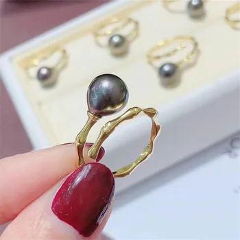 

Classic Rings Resizable Design Rings Base 925 Silver Pearl Rings Settings Women DIY Pearl Rings Accessory No Pearl