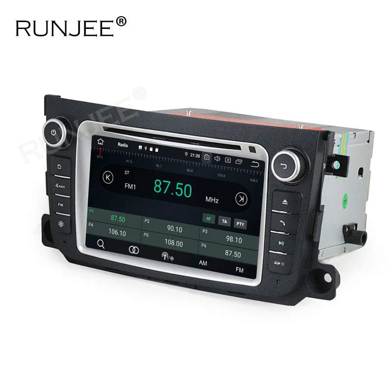 Perfect RUNJEE Android 9 4+64G IPS DSP Car DVD multimedia player For Mercedes Benz Smart Fortwo 2011-2014 dvd video output DAB 2