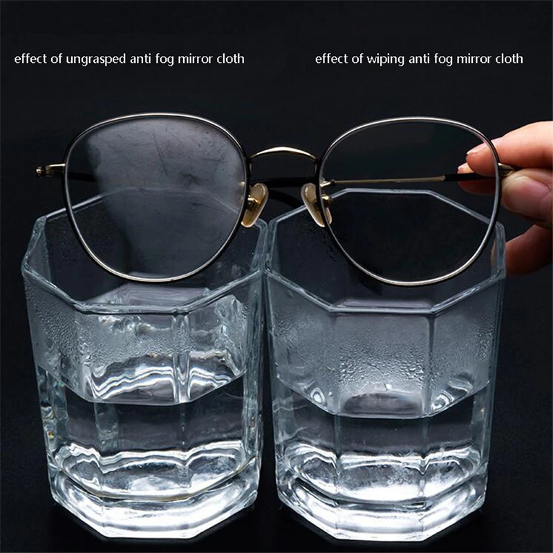 Glasses Cleaning Wipes 5Pcs Reusable Anti-Fog Pre-moistened Lens Cloth Defogger For Glasses Eyewear