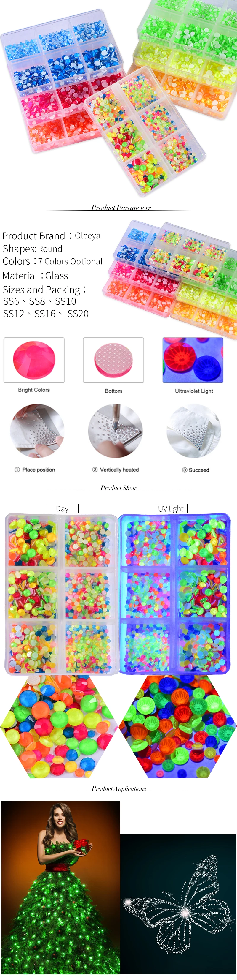 Mix 6 Sizes 1200pcsBox Better DMC стразы HotFix Rhinestones