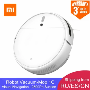

XIAOMI MIJIA Mi Robot Vacuum Cleaner 1C Sweeping Mopping for Home Auto Dust Sterilize 2500PA cyclone Suction Smart Planned WIFI