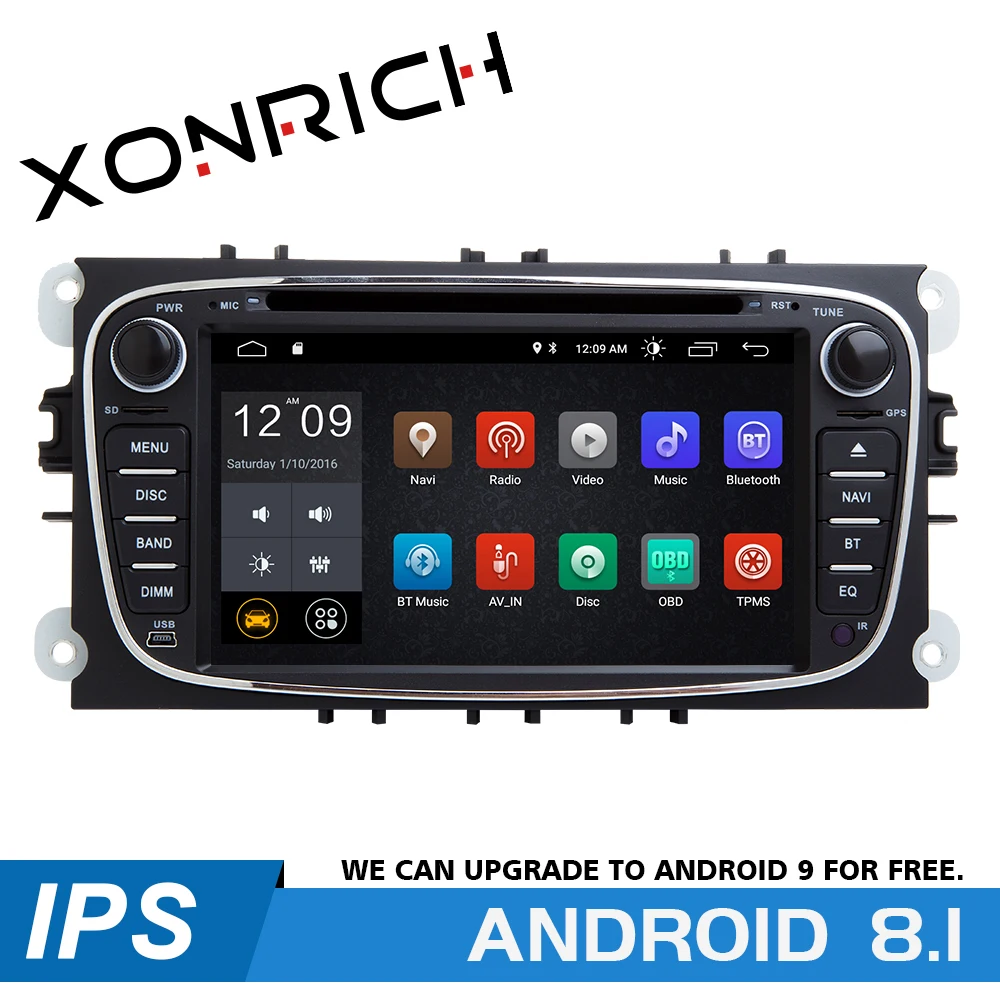 AutoRadio 2 Din Android 8.1 Car DVD Player For Ford Focus 2 3S-Max C-Max Mondeo 4 Galaxy Kuga 2008-2010 GPS Navigation head unit AutoRadio 2 Din Android 8.1 Car DVD Player For Ford Focus 2 3S-Max C-Max Mondeo 4 Galaxy Kuga 2008-2010 GPS Navigation head unit