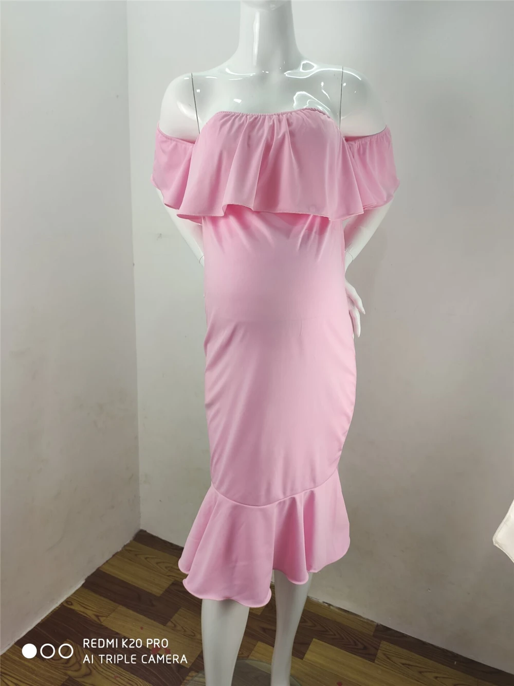 Ruffles Maternity Pregnancy Dress Photography Props Sexy Maternity Clothes For Photo Shoots Pregnant Dresses For Plus Size Women (4)