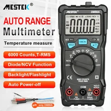 MESTEK-multimètre numérique pour testeurs, compteur à 6000 points pour testeurs, Intelligent à haute vitesse, à intervalle automatique, universel, NCV True RMS