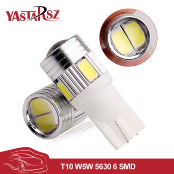 

1x Car T10 LED Bulb 6 SMD 12V White 6500K W5W LED Signal Light Auto Interior Side Wedge Plate Lamps 5W5 194-168