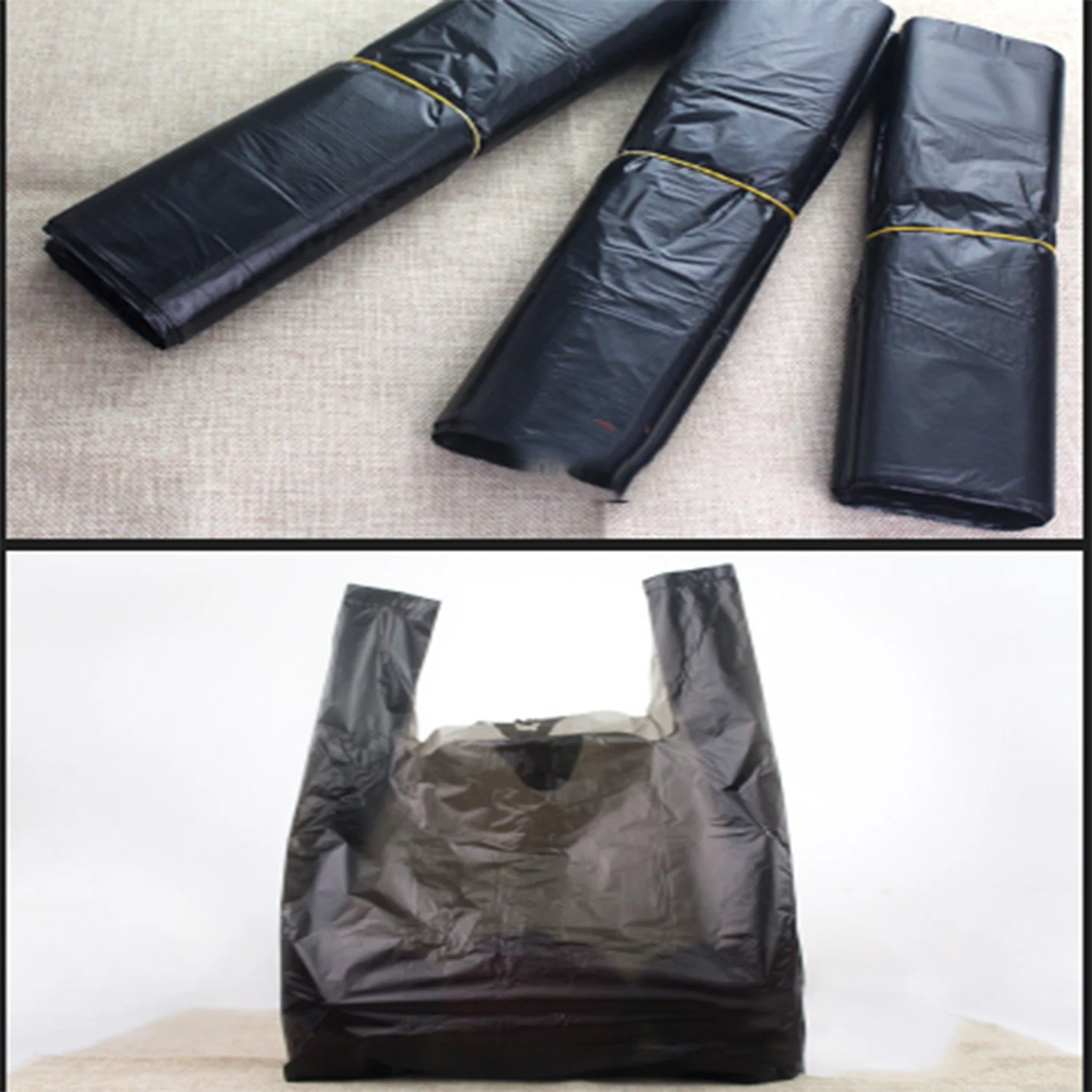 100PCS 30x45cm Large Plastic Singlet Grocery Shopping Checkout Bags 