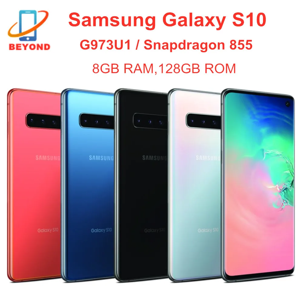 Samsung Galaxy S10 G973U G973U1 6,1 8GB RAM 128GB ROM Octa Core Snapdragon 855 NFC 4G LTE Original desbloqueado teléfono móvil