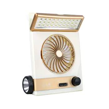 

Multifunctional Portable Size Solar Powered Fan Cooling Fans With Led Lamp For Home Office Outdoor Camping Use