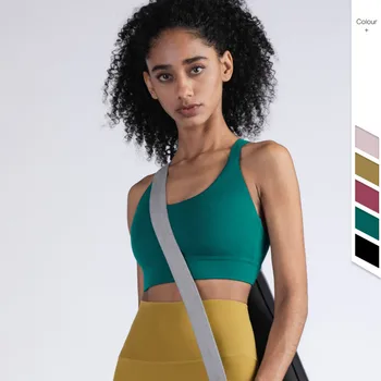 

Hollow Beauty Back Full Wrap Sports Bra High Strength Shockproof Gather Yoga Vest Sports Bras Padded Push Up Active Wear Gym Bra