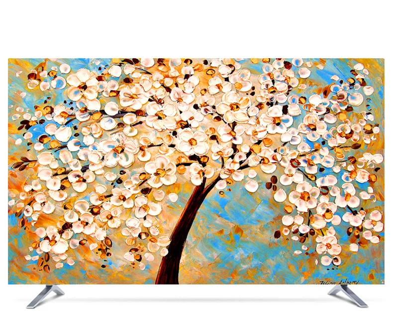 Изготовленный На Заказ 1"-80" 22 дюймов 75 дюймовый ЖК-экран tv PC крышка декоративная капот занавес приносить богатство сокровище водонепроницаемый синий
