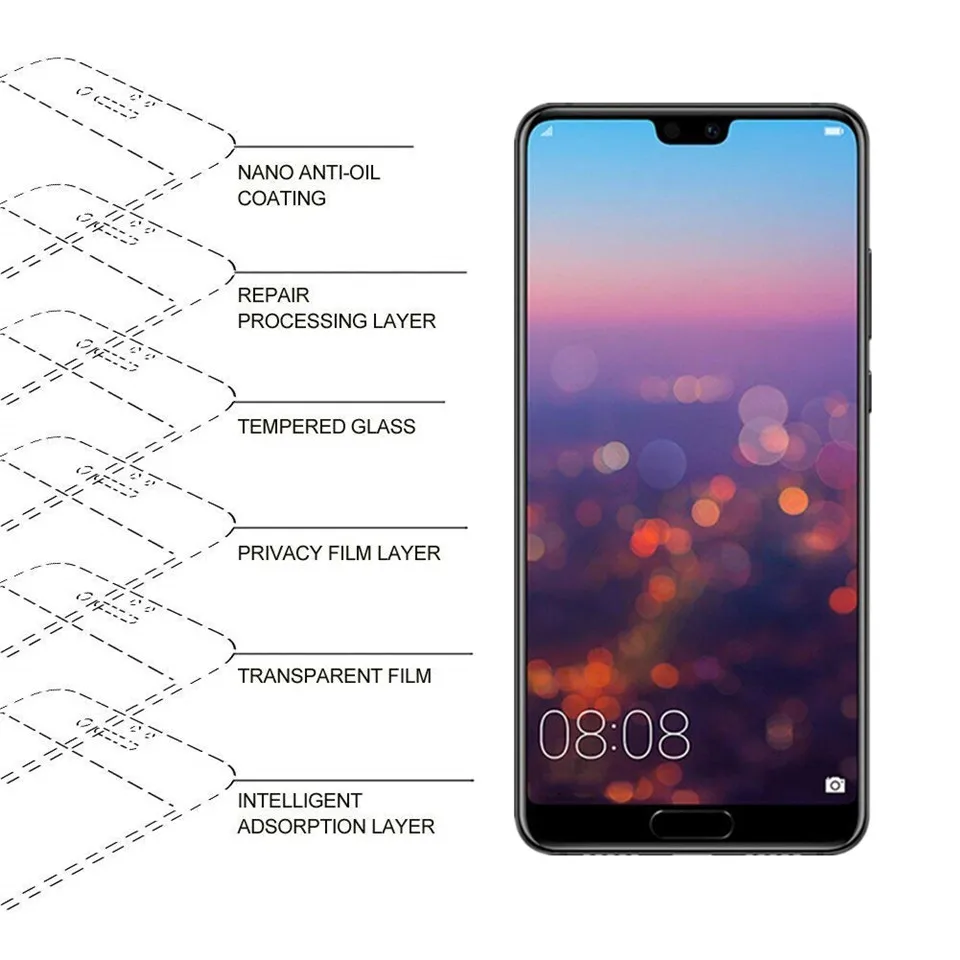 9H полная Защита экрана для huawei mate 10 20 Lite Pro 20X антишпионская бликовая пленка высокого разрешения из закаленного стекла