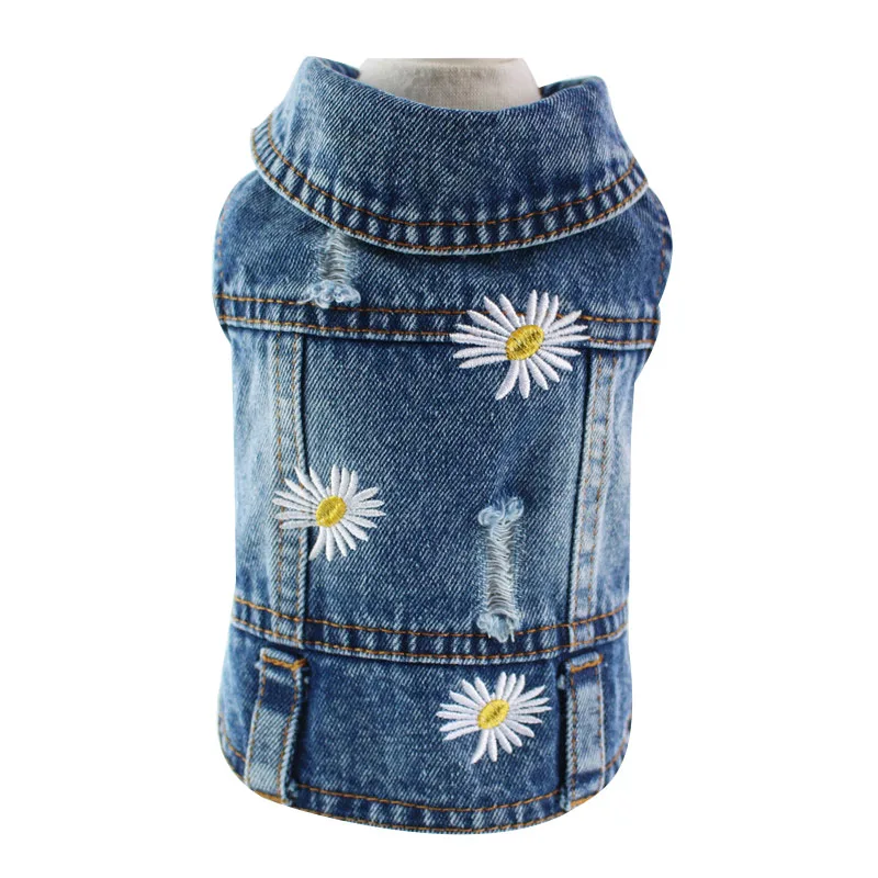 XS-2XL Denim Dog Clothes Cowboy Pet Dog Coat Wholesale