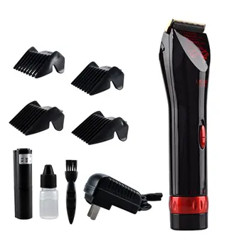 

Black Gold Steel Rechargeable Hair Clipper US Ceramic Cutter Head Electric Fader Hair Salon Hair Clipper Mute