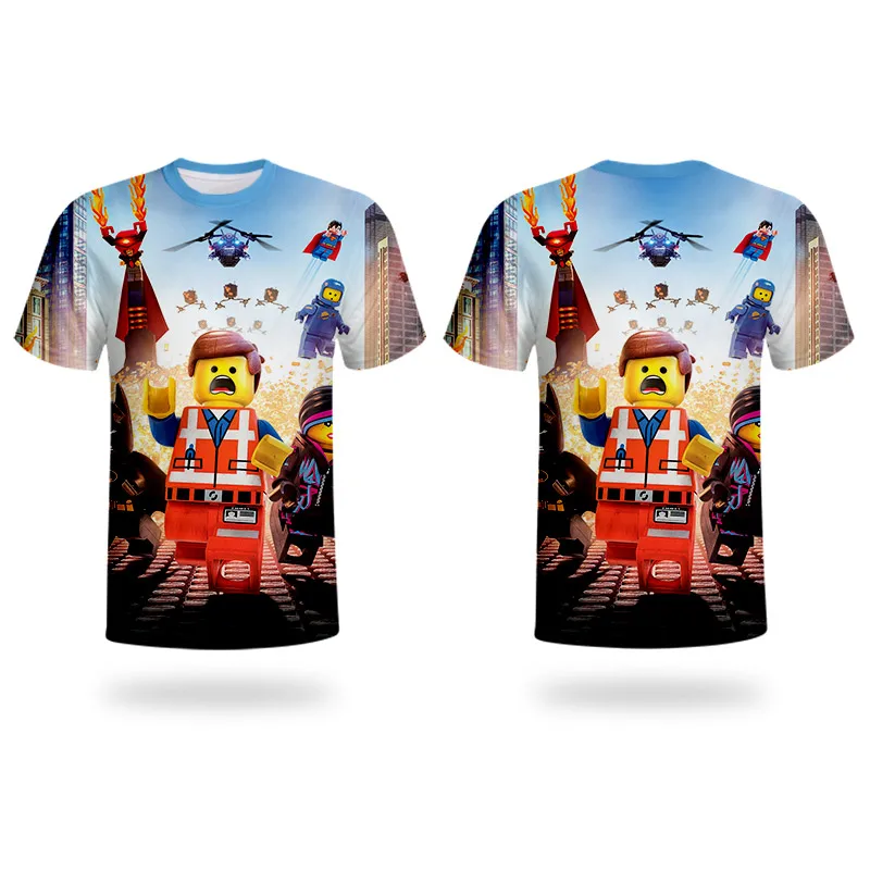 WHOSONG футболка с 3D принтом г. Популярные Забавные игрушки лего, косплей, Marvel, Бэтмен, Супермен, Симпсон, Семейные комплекты Детская уличная одежда
