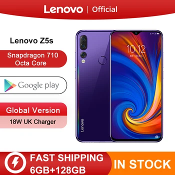 

Global Version Lenovo Z5s Snapdragon 710 Octa Core 128GB Mobile Phone Face ID 6.3inch Android P Triple Rear Camera Smartphone