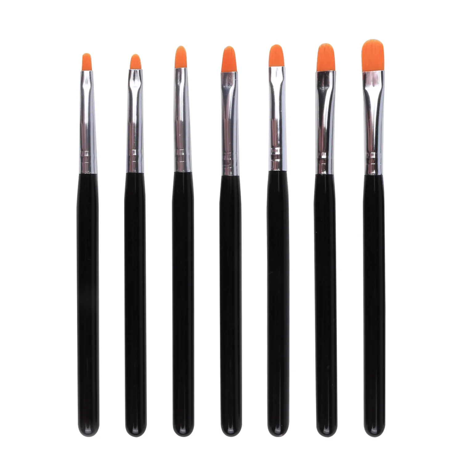 

Eval 7pcs Set Nail Pen Brush 7 Different Sizes Nail Glue Phototherapy Pen Suitable for Professional Salon or Home Use