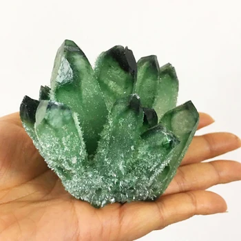 

Natural Amethyst Green Crystal Cluster Quartz Raw Crystals Healing Stone Decoration Ornament Point Healing Energy Stone Minera H