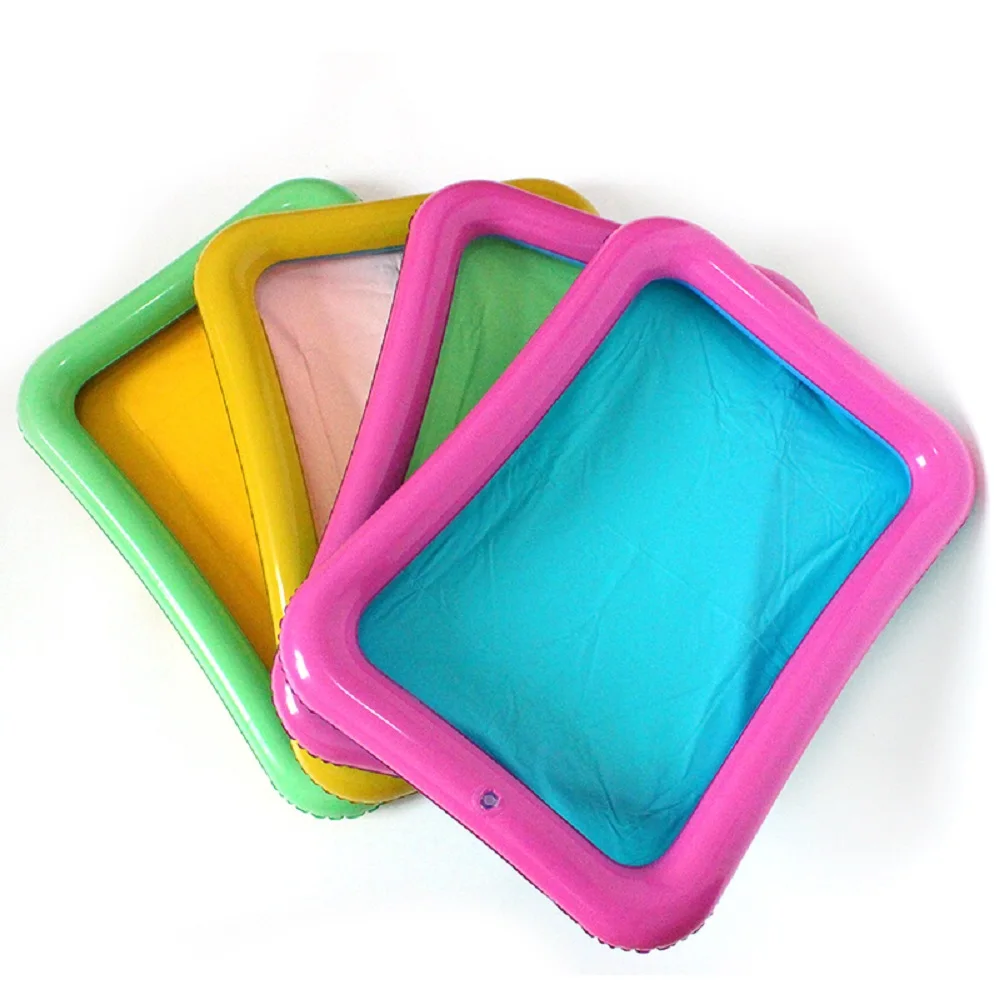 random color Детский летний надувной бассейн, плавающий песок, лоток, развивающие игрушки для детей, ПВХ, бассейн, песок, кровать, держатель, детский надувной бассейн - Цвет: random color