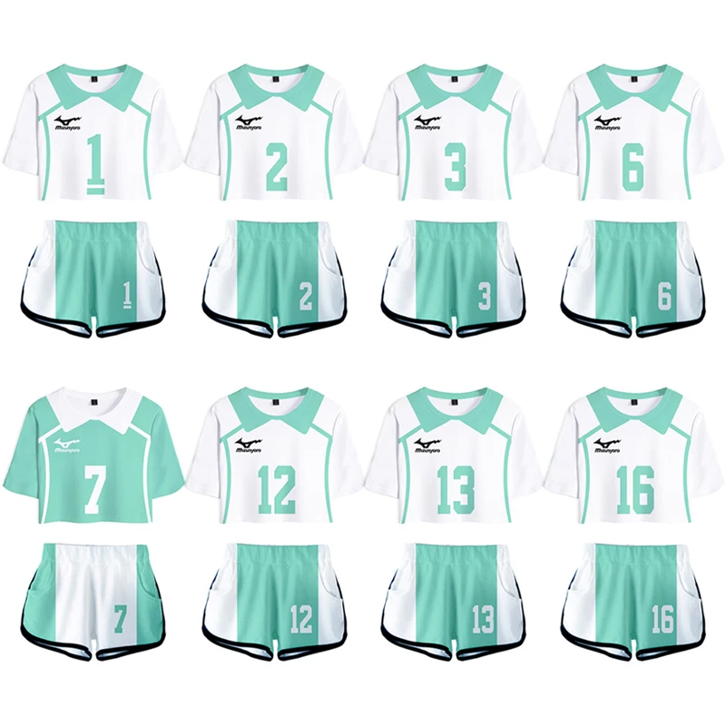 Haikyuu Aobajohsai летние костюмы для косплея девушек трикотажные футболки Toru Oikawa Hajime