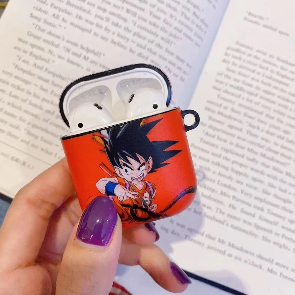 Мягкий силиконовый чехол Dragon Ball Goku с эффектом потертости для AirPods 1 2, чехол для персональной bluetooth-гарнитуры, беспроводной чехол для наушников