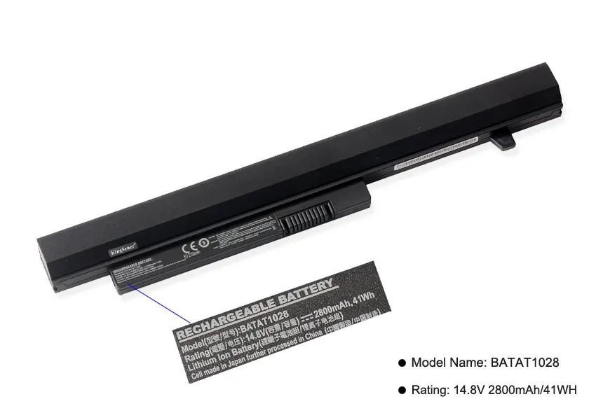 KingSener BATAT1028 Аккумулятор для ноутбука BenQ X41 4UR18650-T0880/QAT10 14,8 V 2800 mAh/41WH