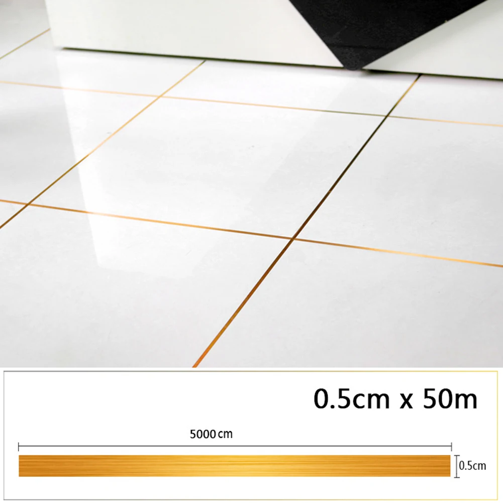 Decals Rims Wall Home Decor DIY Tile Sealing Tape Self Adhesive Floor Seam Sticker Accessories Mildewproof Waterproof Foil Strip |