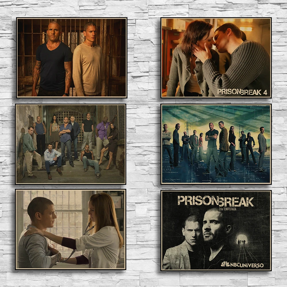 Prison Break Poster Classictv Series Prison Break Kraft Paper Poster Cafe Creative Wallpaper Interior Decoration Wall Sticker Wall Stickers Aliexpress