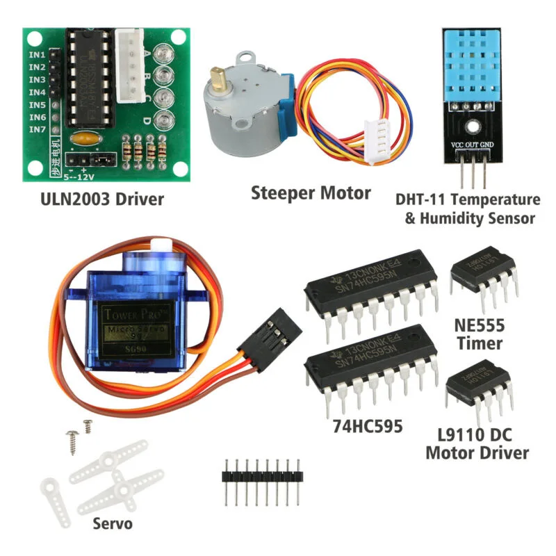 

Professional Starter Learning Kit Set For Arduino UNO R3 Servo Processing Replacment Tool Parts High Quality