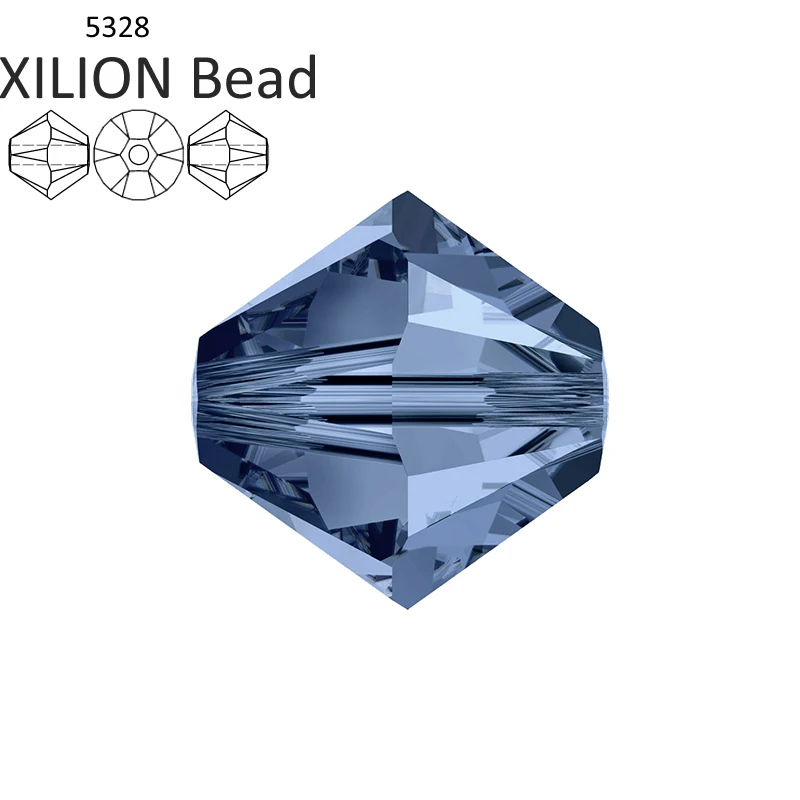 Кристаллы Swarovski 5328 100% оригинальные бусины Биконусы австрийские россыпью стразы