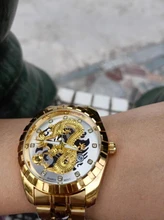 WLISTH-Reloj de pulsera de cuarzo para hombre, luminoso, con abertura para fecha, de acero inoxidable, resistente al agua, de las mejores marcas, dragón dorado