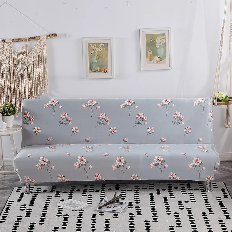 Безрукавный чехол для дивана без подлокотника растягивающиеся складные диванные чехлы с принтом мебель Украшение скамейка кровати чехлы - Цвет: k498