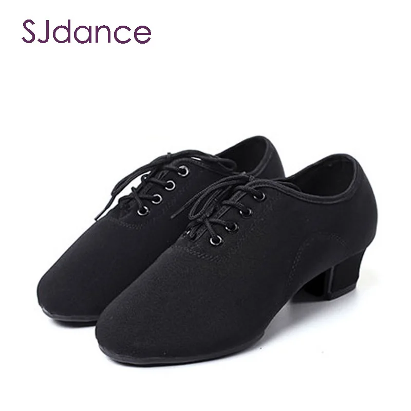 SJdance latin dance training shoes practice indoor outdoor split straight sole canvas Rumba waltz ballroom dancesport  shoes